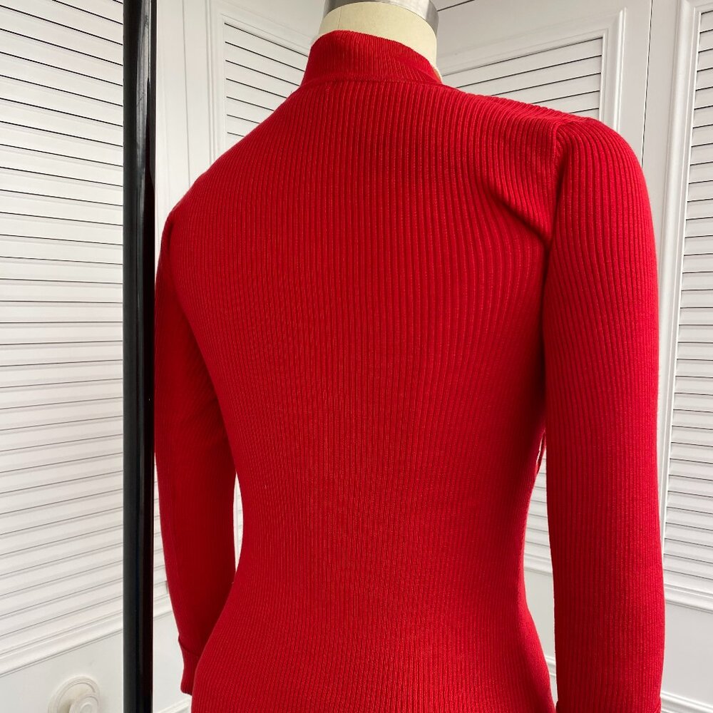 Venus  Red Sweater Sz. M  New Sexy Cut outs - Picture 3 of 8